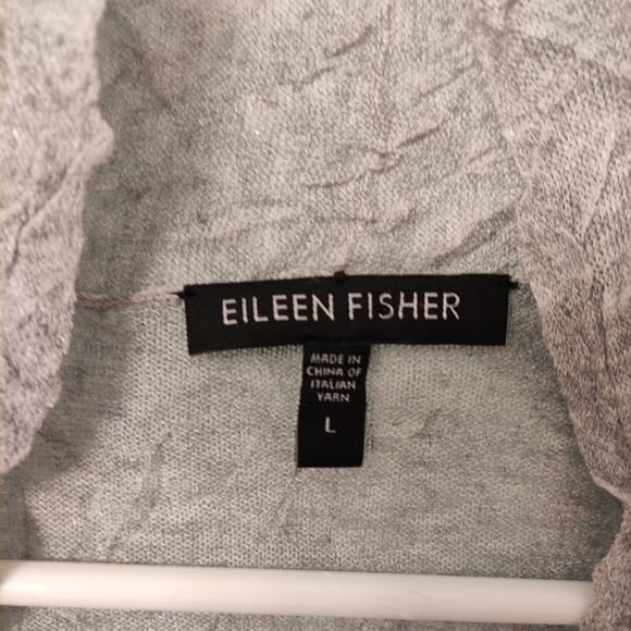 Eileen Fisher Women's Open Front Viscose Blend Cardigan Sweater Gray, L - Picture 2 of 12